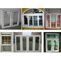 Ventana corrediza, ventana corrediza de PVC de alta calidad con diseños de rejillas